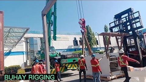 RIGGING LIFTING JOB / TANDEM USING 50TONS CRANE & 10TONS FORKLFT | BUHAY RIGGING