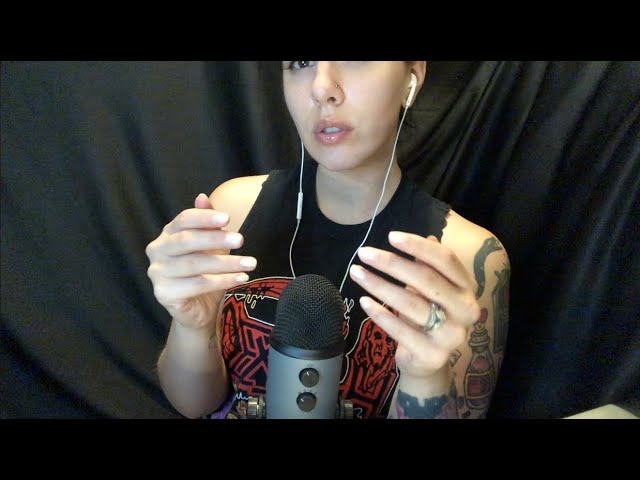 ASMR finger fluttering and hand sounds (almost no talking)