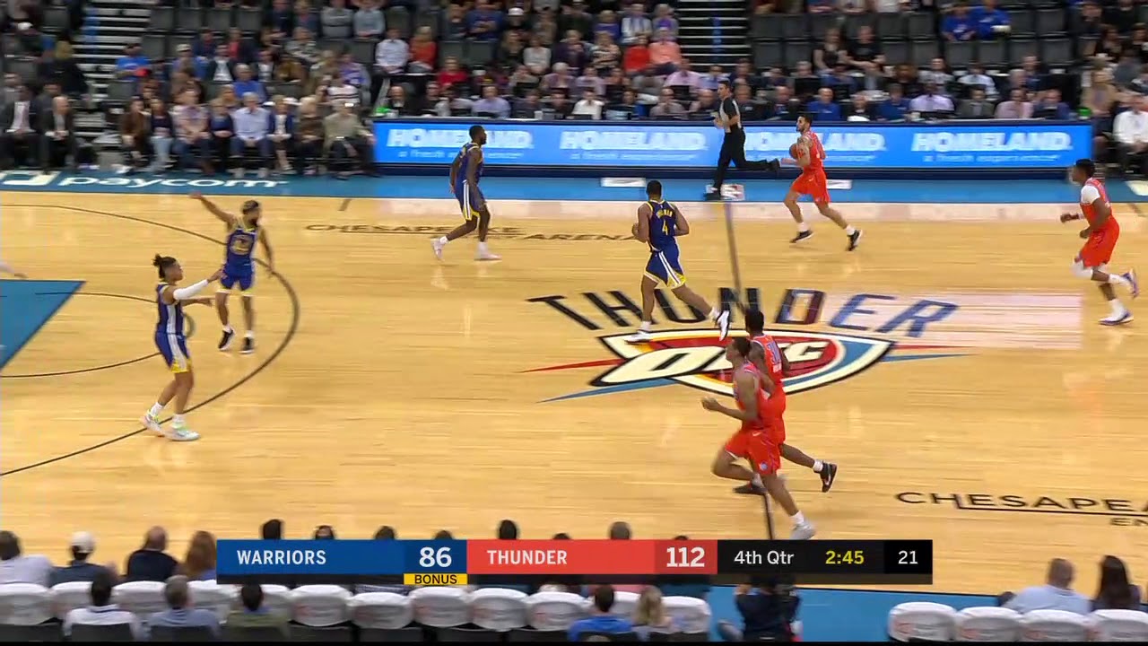 Mike Muscala Full Play 10/27/19 Golden State Warriors vs Oklahoma City Thunder | Smart Highlights