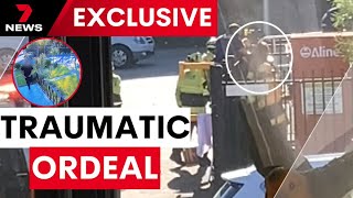 Woman rescued after arm impaled in fence at Riverstone High School | 7NEWS