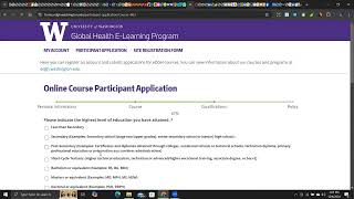 Information Registration Process for University of Washington eDGH Courses Part 2 News