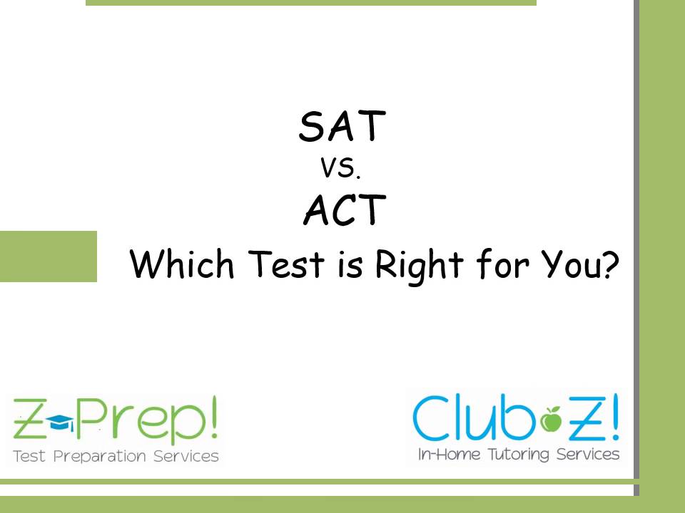 SAT vs ACT Which Test is Right for You? - YouTube