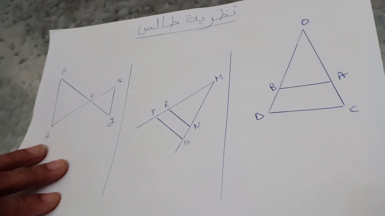 نظرية طالس للإعدادي.