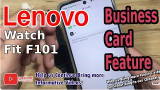 [Demo] Lenovo Watch Fit F101 Smartwatch - Business Card Feature