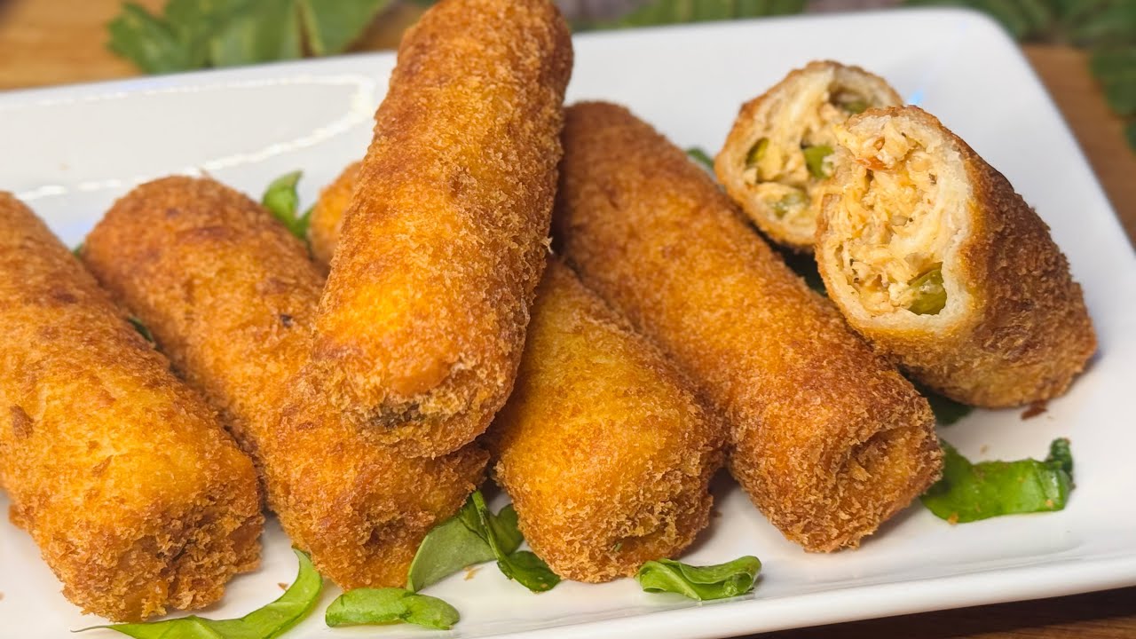 Creamy Chicken Bread Roll Recipe | Chicken Bread Spring Roll Recipe | Bena’s kitchen