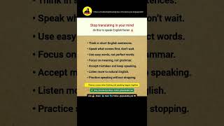 Translating in your mind slows your English. #becomefluent #buildvocab #improveyourenglish #viral