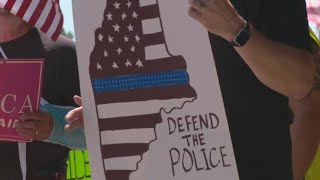 'Back the Blue' rally voices support of School Resource Officers in Lewiston