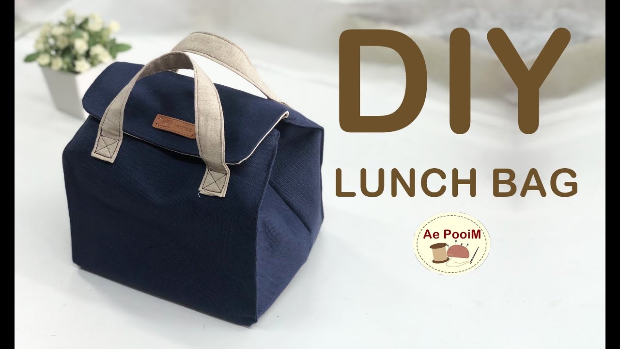 DIY LUNCH BAG, PICNIC BAG // วิธีทำกระเป๋าใส่กล่องอาหารแบบง่ายๆ