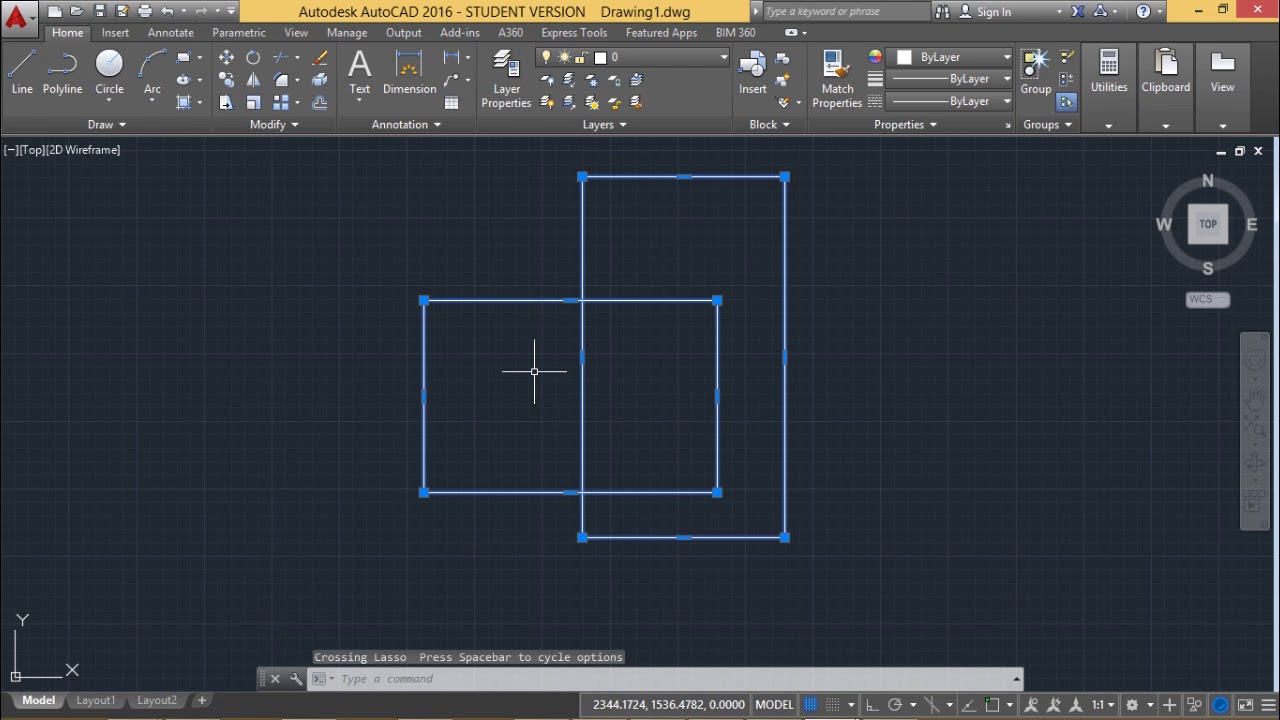 AutoCAD Drawing rectangle YouTube