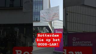 Ook in Rotterdam hoort men van het Gods-Lam! #bijbel #genade #rotterdam #marathon #jezusleeft #fypシ