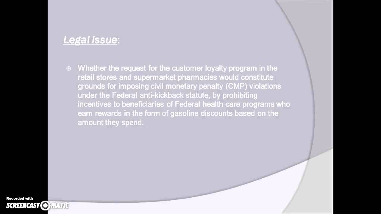 MHA640: Legal Aspects of Healthcare; OIG Advisory Opinion No. 12-05