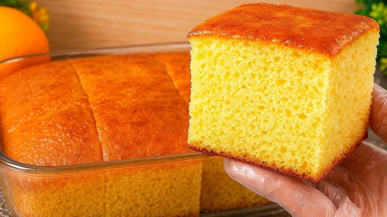 استغللي موسم البرتقال واعمليها🍊 كيكه البرتقال في الخلاط❗ في دقايق هشه وطريه وسر إرتفاع الكيك وهشاشته