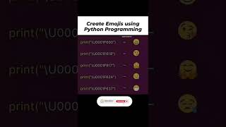 Create Emojis with Python 🐍 | #PythonProgramming #EmojiWithCode #CreativeCoding #viral #trending