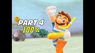 SUPER MARIO ODYSSEY Walkthrough Part 4 - 100% Lake Kingdom (Let's Play Commentary)