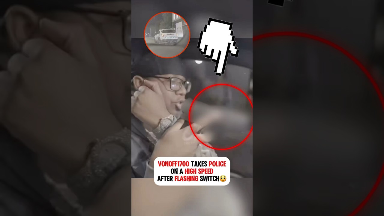 Vonoff1700 на большой скорости проезжает мимо полиции после мигания переключателя😳 