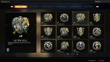 BO4 COMBAT RECORD (PS4)  -Master Prestige stats, medals, classes and more!