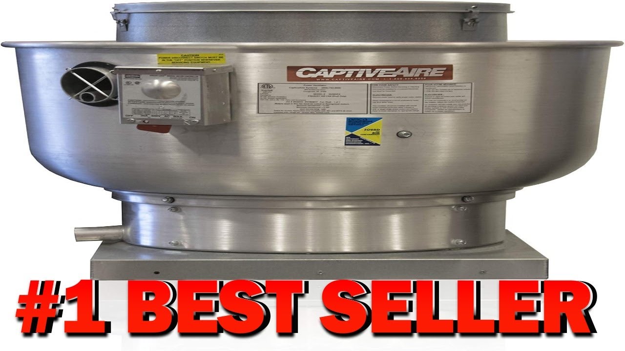 CAPTIVE AIRE Restaurant Canopy Hood Grease Rated Exhaust Fan Direct Drive Centrifugal - B0CFYRV3G7