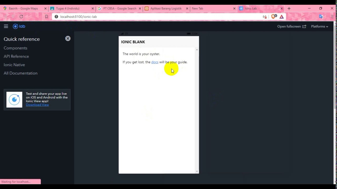 Membuat Project di Ionic 3 - YouTube