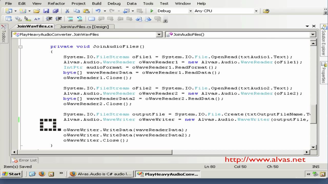 Build an audio converter - using c# and alvas.audio