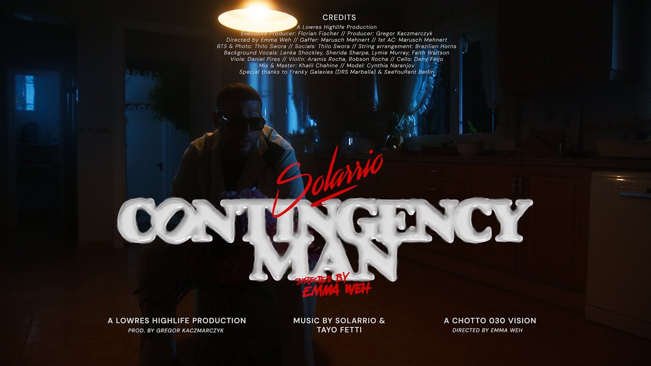 Watch Solarrio - Contingency Man (Official Music Video) on YouTube Watch Solarrio - Contingency Man (Official Music Video) on YouTube