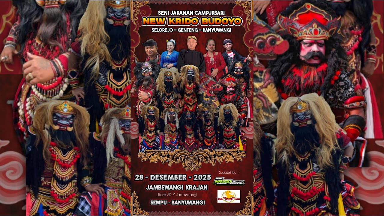 LIVE 🇲🇨 SENI JARANAN NEW KRIDO BUDOYO AL GAJA PRO AUDIO DI JAMBEWANGI SEMPU - BANYUWANGI