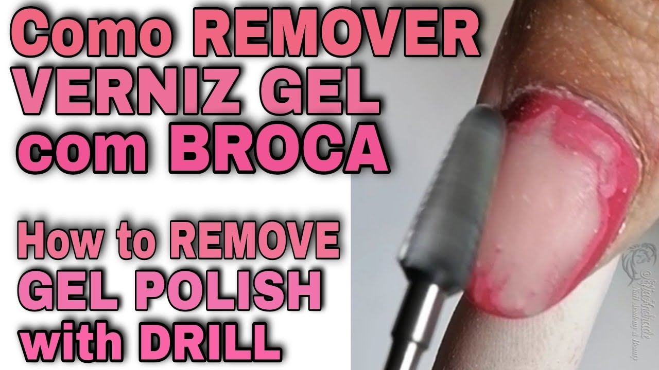 Como remover VERNIZ GEL COM BROCA sem Medo How to remove gel polish with drill /carbide no fear
