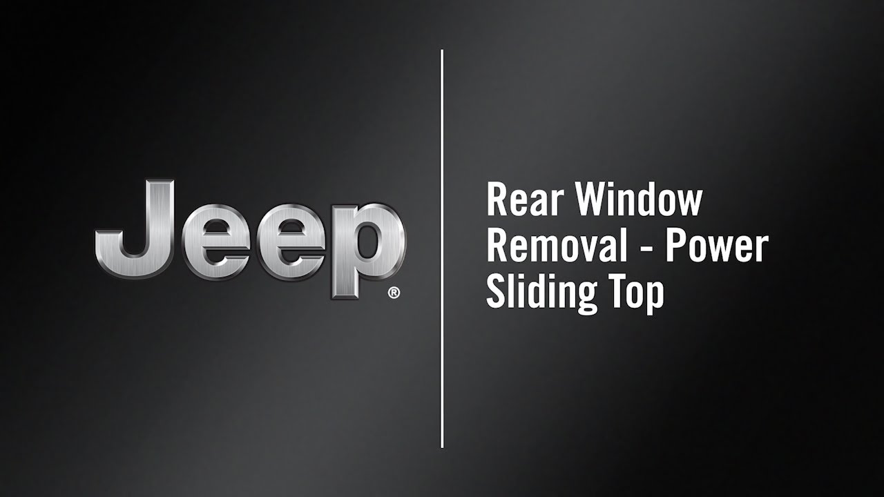 Rear Window Removal - Power Sliding Top | How To | 2021 Jeep Wrangler -  YouTube