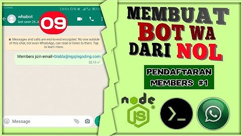 S2E9 MEMBUAT BOT WA DARI NOL DENGAN JAVASCRIPT - CRUD DATABASE DENGAN FILE JSON p1