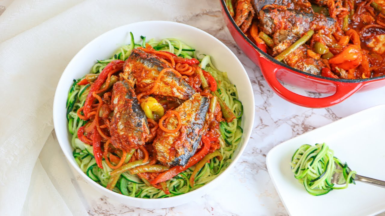 HOMEMADE SARDINE STEW + LOW CARB SPAGHETTI