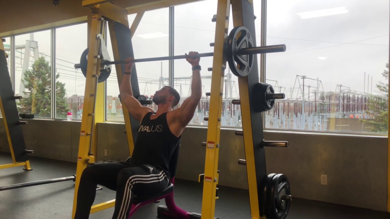 Shoulders- Smith Machine Military Press - YouTube