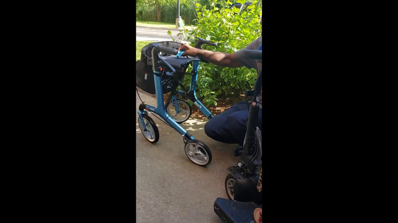 OasisSpace Aluminum Rollator Walker 10" wheels