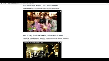 Tour the Henry S. Olcott Memorial Library Website