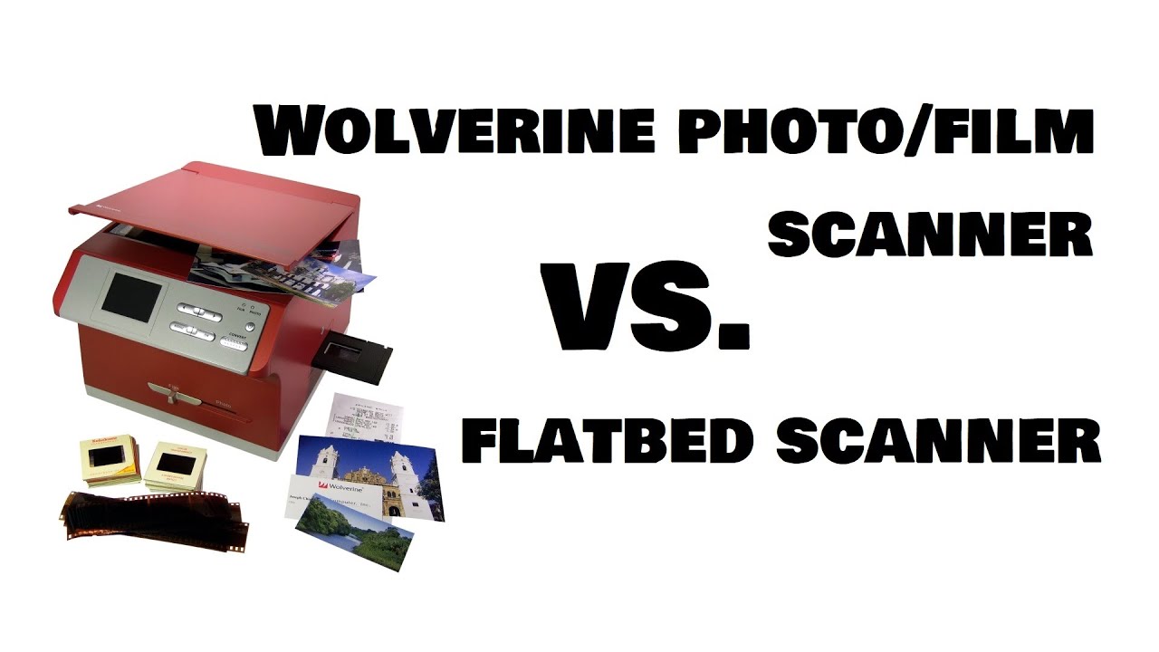 Wolverine photo/film scanner VS flatbed scanner YouTube