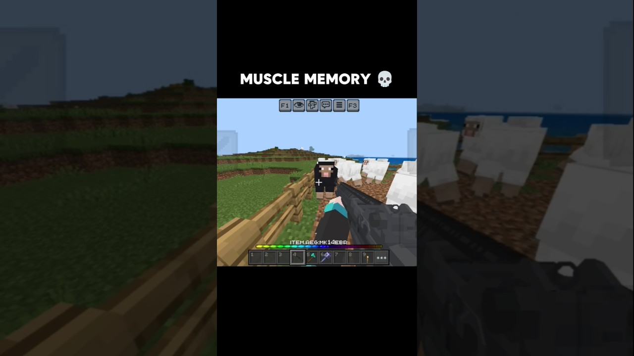 MUSCLE MEMORY #shorts #short #feed #shortfeed #shortsfeed #minecraft #minecraftshorts #minecraftmeme