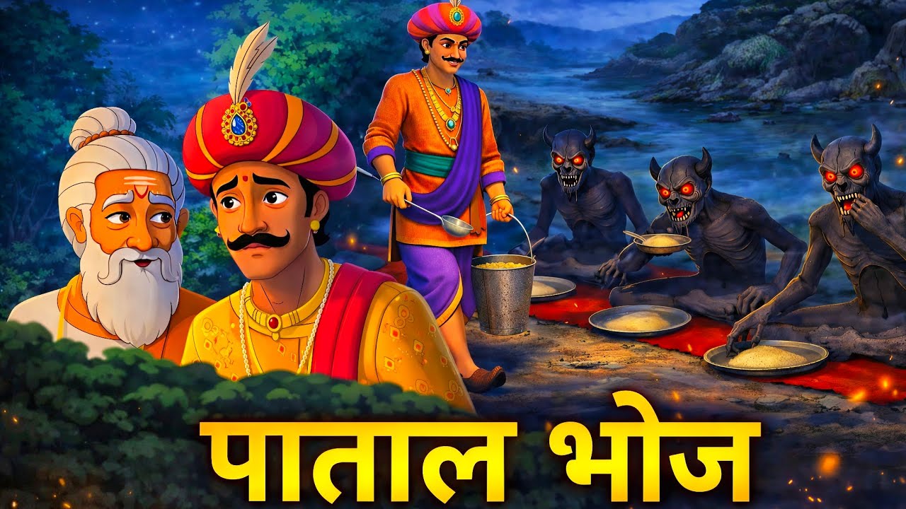 पाताल भोज | Darawni Story in Hindi | Patal Bhoj Hindi  Moral Stories @Chitrakatha_Kids_Nursery 