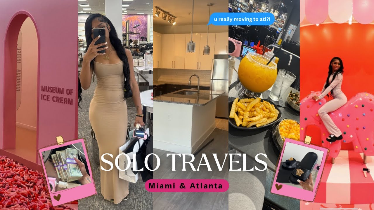 Solo travels📍✈️ Miami & Atlanta | Apartment touring, museum of icecream, shopping, solo dates + more