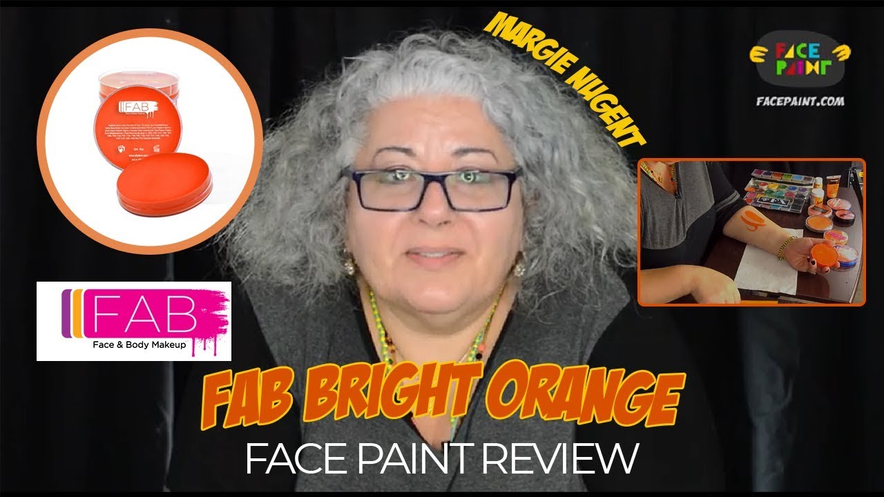 FAB Bright Orange Face Paint Review by Margie Nugent - YouTube