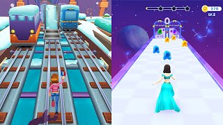 Subway Princess Runner vs Hair Dance Run - Best Android/iOS Gameplay HD screenshot 5