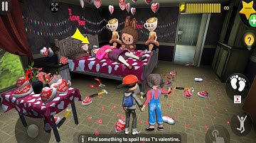 Scary Teacher 3D - troll Miss T many trap and ladders (Mod menu) gameplay part 5177 #scaryteacher3d