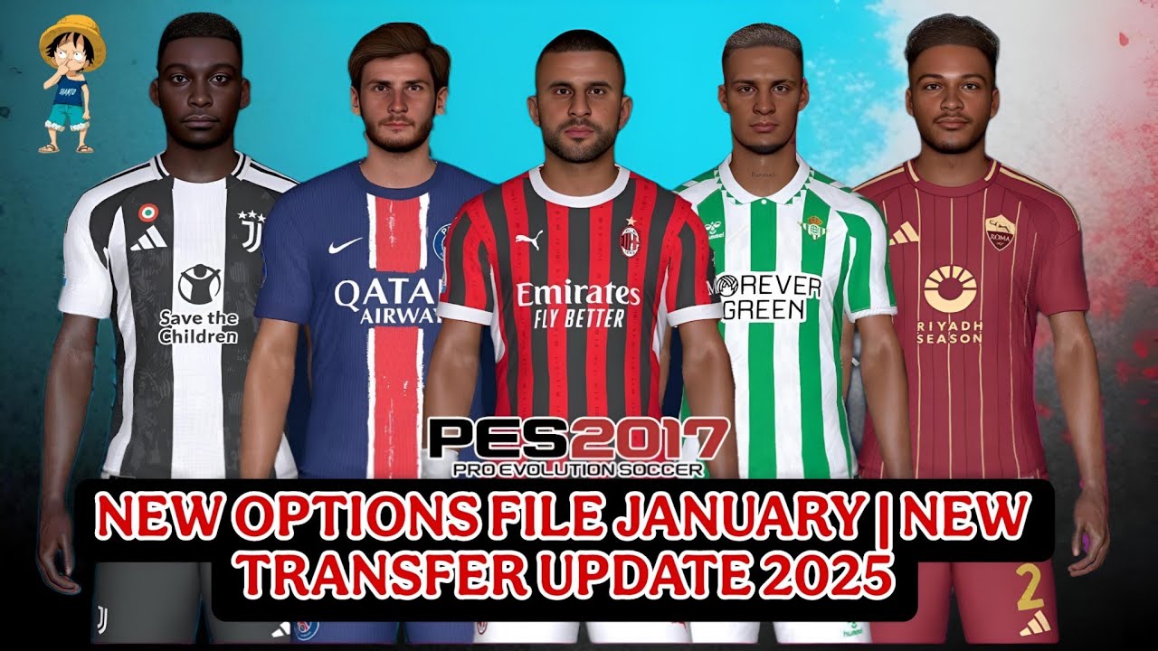 PES 2017 NEW OPTION FILE JANUARY 2025 | PES 2017 NEW LATEST TRANSFER ...