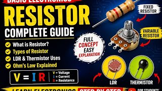 Resistor Kya Hota Hai? | Types of Resistor + Ohm’s Law Explained in Hindi. #diplomaelectronics 
