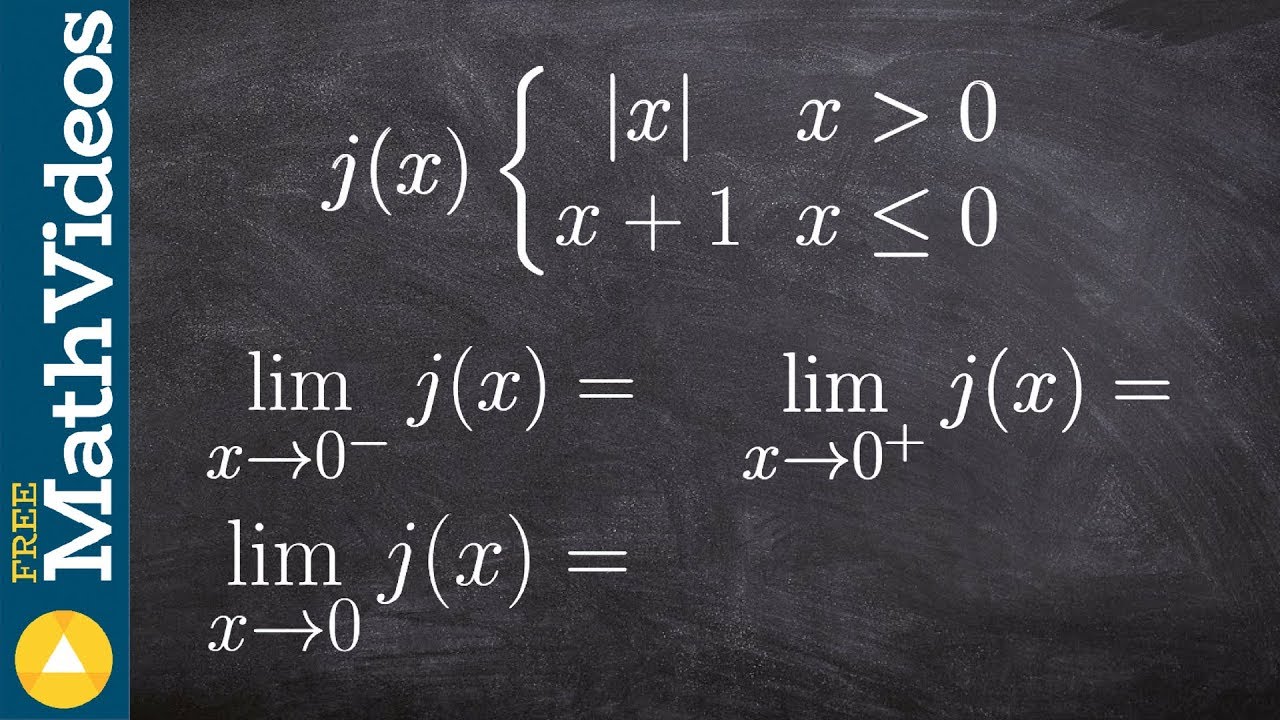 Learn how to evaluate the left, right and general limit ...