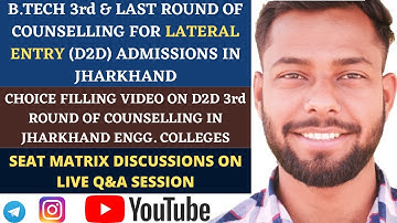 B.TECH (LE) D2D 3rd & LAST ROUND OF COUNSELLING | CHOICE FILLING VIDEO FOR 2021-22 ADMISSIONS |