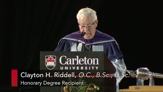 Carleton University Convocation, Clayton H. Riddell, O.C., B.Sc., D.Sc. - November 15, 2014