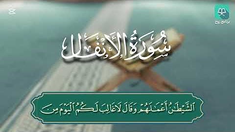سورة الأنفال 42 - 55 للقارئ أنس الميمان #ختمة_رَوح