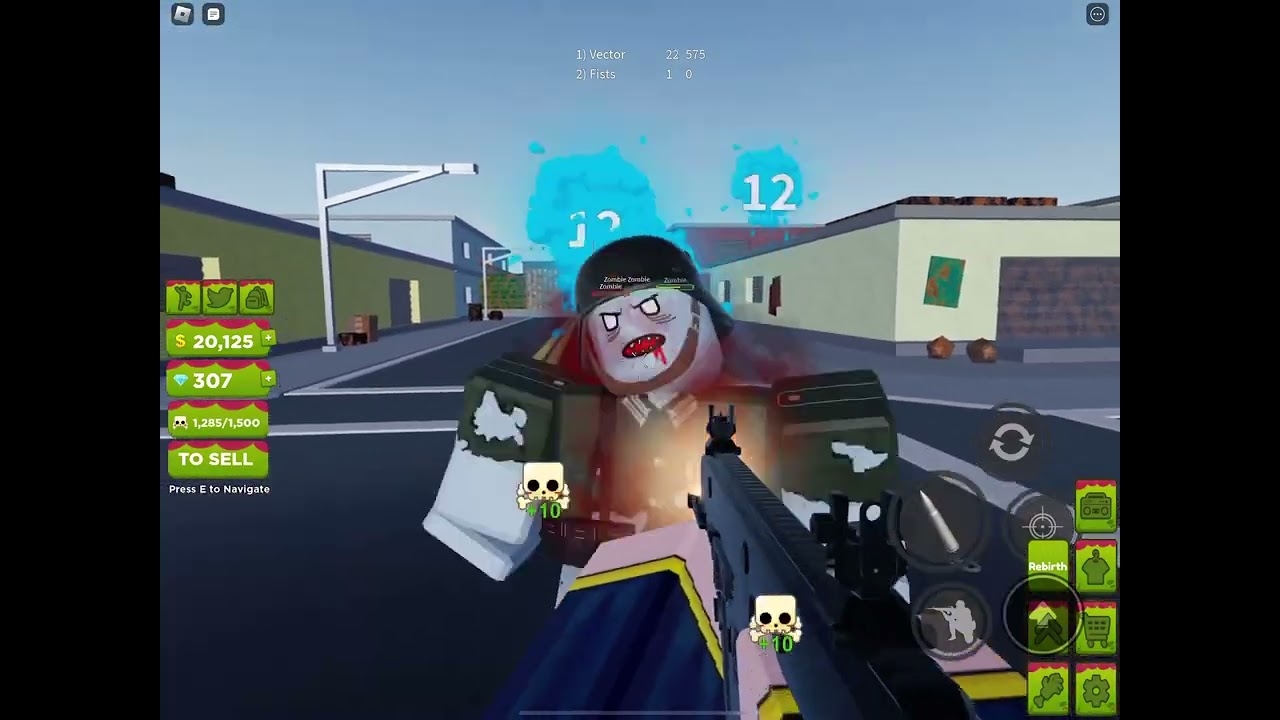 Roblox zombie killing simulator gameplay