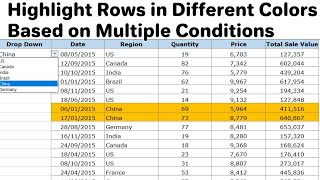 Highlight Rows Based on Drop Down Selection | Conditional Formating Part 7 | Virtual Dost