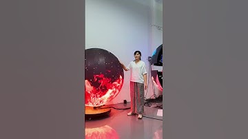 The LED spherical screen displays 360 degrees corners
