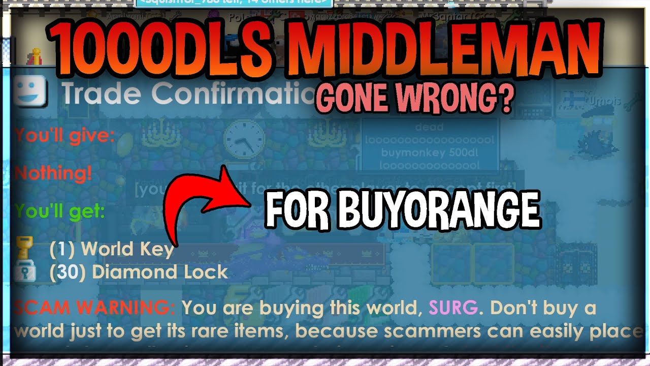 1,000 DLS Middleman [GONE WRONG?]│Growtopia