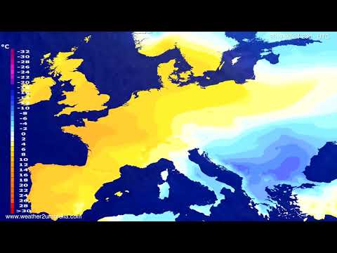#Weather_Forecast// Temperature forecast Europe 2019-02-23